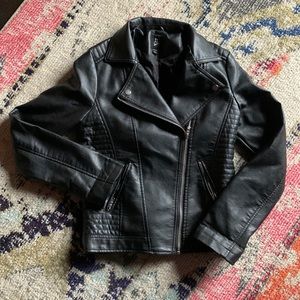Art Class vegan leather biker jacket XL (14/16)